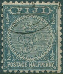 Fiji 1893 SG81 ½d slate-grey Crown and VR P11x10 CTO