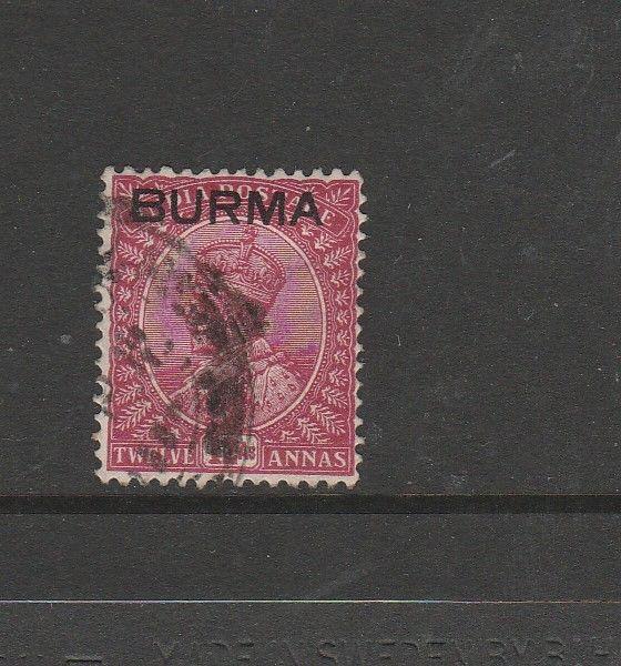 Burma 1937 12As Used SG 12