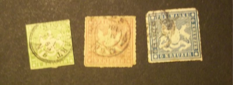 GER.STATE WURTTEMBURG # 41 - 43 USED CV $50.00