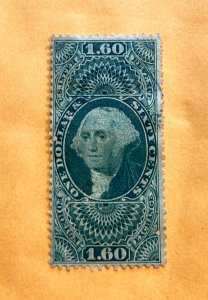 USA FIRST ISSUE REVENUE #R79 1.60 FOREIGN EXCHANGE VERY LIGHT HANDSTAMP GS1491