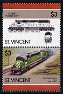St Vincent 1986 Locomotives #6 (Leaders of the World) $3 ...