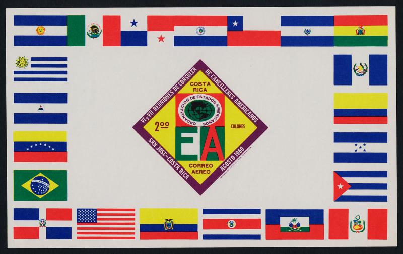 Costa Rica C297 MNH Flags, Pan-American Conference