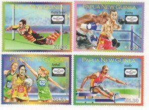 Papua New Guinea 2010 - Commonwealth Games - Set of 4 Stamps Scott #1486-9 - MNH