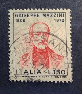 Italy 1972  Scott 1061 used - 150 l,   100th Anniversary of the Death of Mazzini