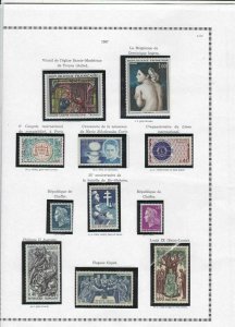 france 1967-68 stamps page ref 19776 