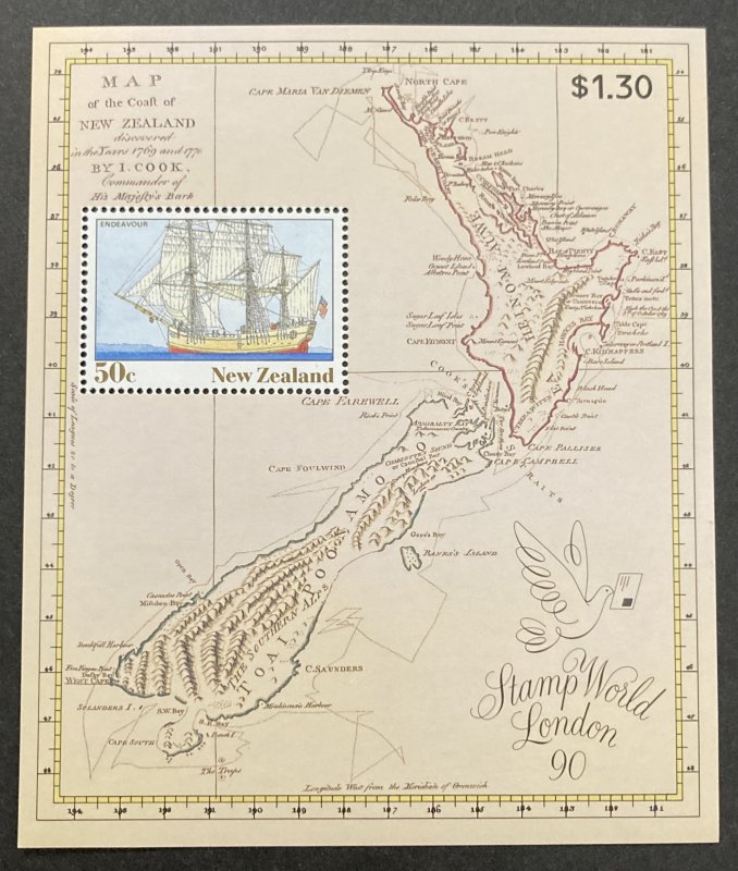 New Zealand 1990 #981a S/S, NZ Heritage, MNH, CV $20.