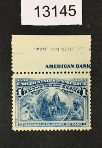 MOMEN: US STAMPS  # 230 MINT OG NH VF+ LOT #13145