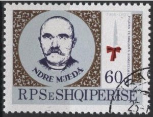 Albania 2215 (used cto) 60q Ndre Mjeda, poet (1986)