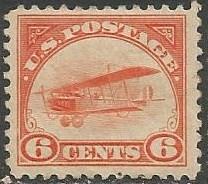 U.S. Scott #C1 6-Cent Airmail Stamp - Mint Single