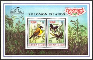 Solomon Islands 1997 Christmas Birds Butterflies BANGKOK '97 S/S MNH
