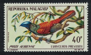 Malagasy Rep. Helmet bird 'Euriceros prevosti' 40Fr 1963 MNH SG#64