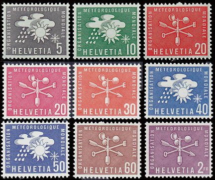 Scott #8o1-9 Meteorlogical  MNH