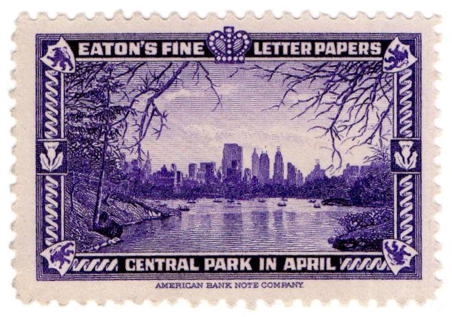 (I.B) US Cinderella : Eaton's Fine Letter Papers (Central Park)