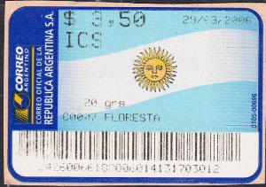 Argentina - Postal Vending Label - Flag