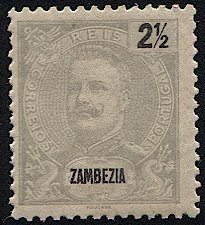 Zambezia Portuguese Colonies 1898 Sc 13  2-1/2c Mint NH