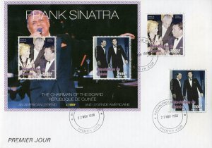 Guinea 1998 MARILYN MONROE & FRANK SINATRA set+s/s Perforated in FDC