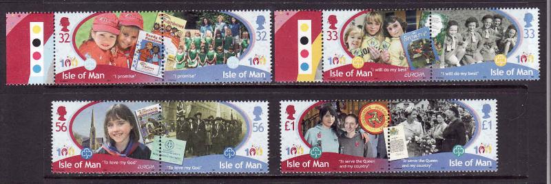 Isle of Man-Sc#1361-4-unused NH set-Girl Guides-2010-