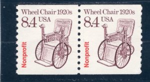 2256 Wheelchair, MNH coil pair