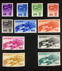 MOMEN: JAPAN SC #C25-C38 1952-62 COMPLETE SET MINT OG NH LOT #68206