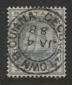 British Guiana - Scott 107- Seal of Colony -1882 - VFU - Single 1c Stamp
