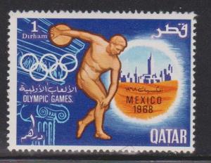 QATAR Scott # 140 Mint Never Hinged - Mexico City Olympics 1968