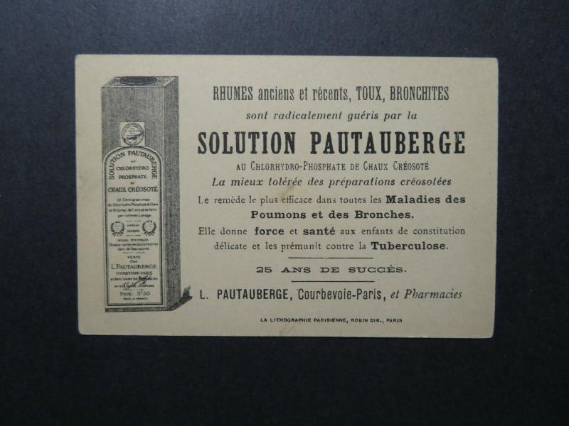 Turkey Stamp on Pautauberge Advert Card Circa 1900 - Z12539