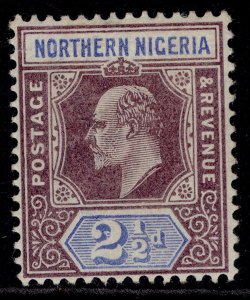 NORTHERN NIGERIA EDVII SG13, 2½d dull purple & ultramarine, M MINT. 