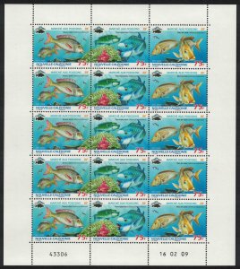 New Caledonia Fish Sheetlet of 15v SG#1461-1463 MI#1489-1491 CV£60+