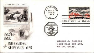 FDC 1958 SC #1107 Artcraft Cachet - Chicago, ILL - Single - F76265