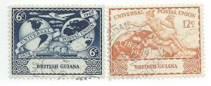 British Guiana #247-248  (U )  CV $2.50