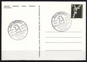 Germany, 1983 issue. 26/MAY/83 Chess Cancel on a Scoring Post Card. ^