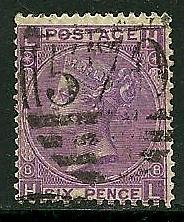 Great Britain # 51, Plate 8 Used, CV $ 135.00