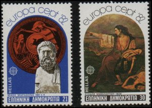 Greece 1422-23 - Mint-NH - Europa/Battle of Marathon/Revolution (1982)(cv $4.85)