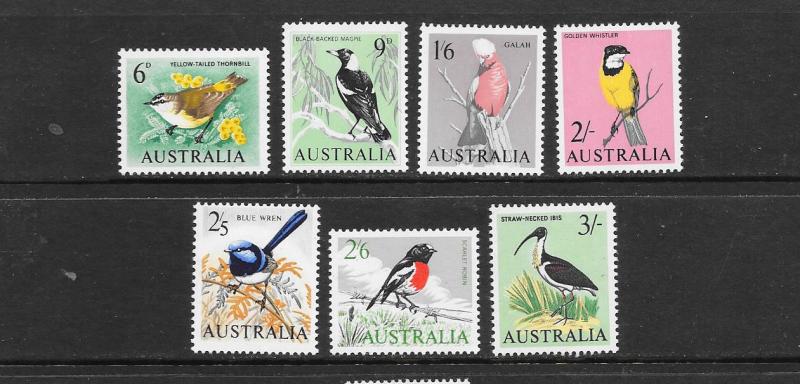 BIRDS - Australia #367-373  MNH