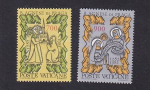 Vatican City   #705-706   MNH  1982  St Agnes of Prague