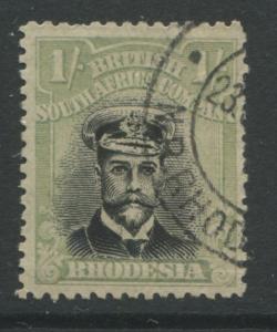 Rhodesia 1913 KGV 1/ light green & black CDS used