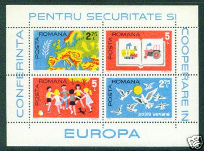 Romania  Scott C198 MNH** 1975 Europa security sheet