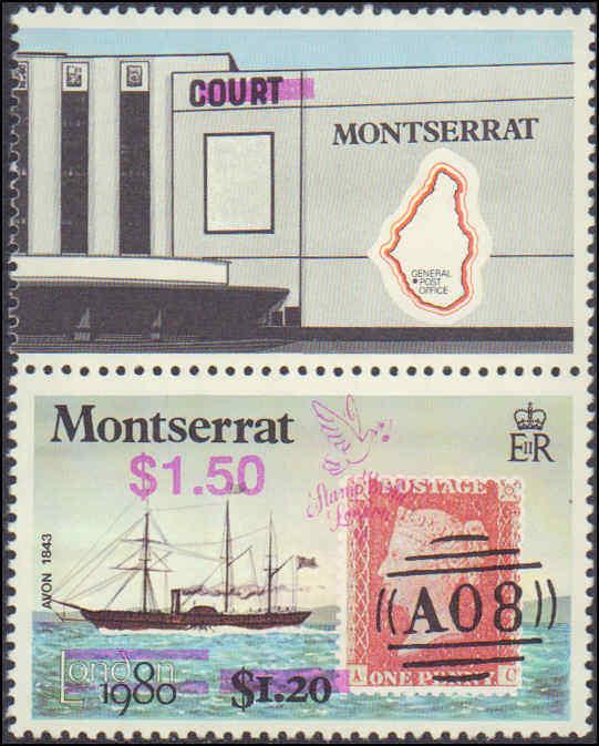 1990 Montserrat #736-740, Complete Set(5), Never Hinged