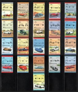 St. Vincent Bequia #87-127 ~ Short Set 21 of 42 Pairs ~ Cars ~ MNH (1984-87)