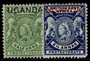 UGANDA EDVII SG92-93, 1902 complete set, M MINT. Cat £16.