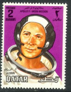 QATAR 1969 2d Col. Edwin E. Aldrin Jr. ASTRONAUT Sc 191 MNH Space Topical