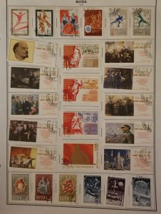 RUSSIA USSR CCCP 1970 Used CTO Stamp Lot  Album Page T14191