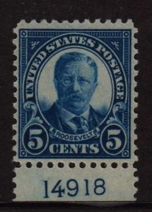 1922 Sc 557 MH plate number single Hebert CV $45