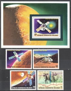 SS0267 MADAGASCAR MALAGASY SPACE VIKING MARS 1SET+1BL MNH