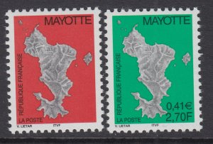 Mayotte 144-145 Maps MNH VF