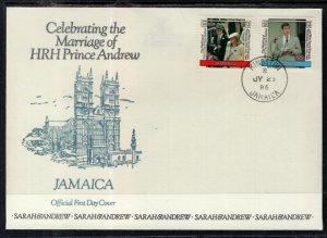 Jamaica 629-630 Royal Wedding U/A FDC