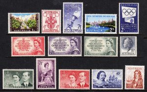 AUSTRALIA — SCOTT 259//413 (SG 264//399) — MINT LOT — MNH/MH — SCV $37.85