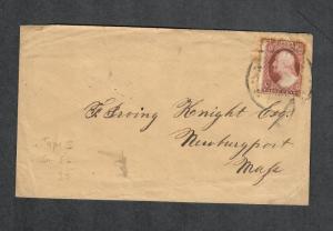 US Sc#25a On Cover, Cv. $950