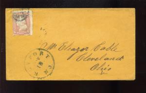 Scott #85 Washington D-Grill  Used Stamp on Cover  (Stock #85-20)