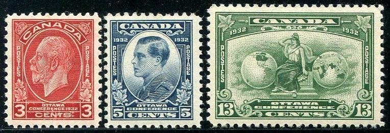 HERRICKSTAMP CANADA Sc.# 192-94 1932 Ottawa Conference NH Cat. Value $38.50